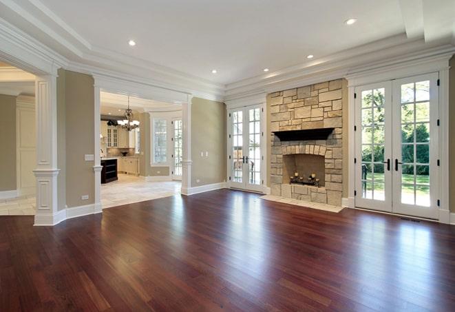 natural and warm wood floors in a well-lit room